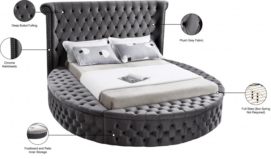 Lit en velours Luxus