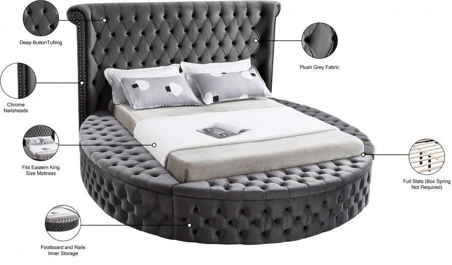 Lit en velours Luxus