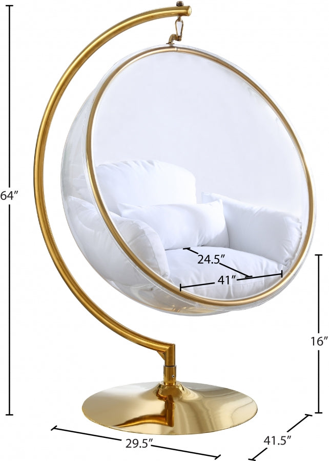 Chaise d'appoint à bulles en acrylique Luna