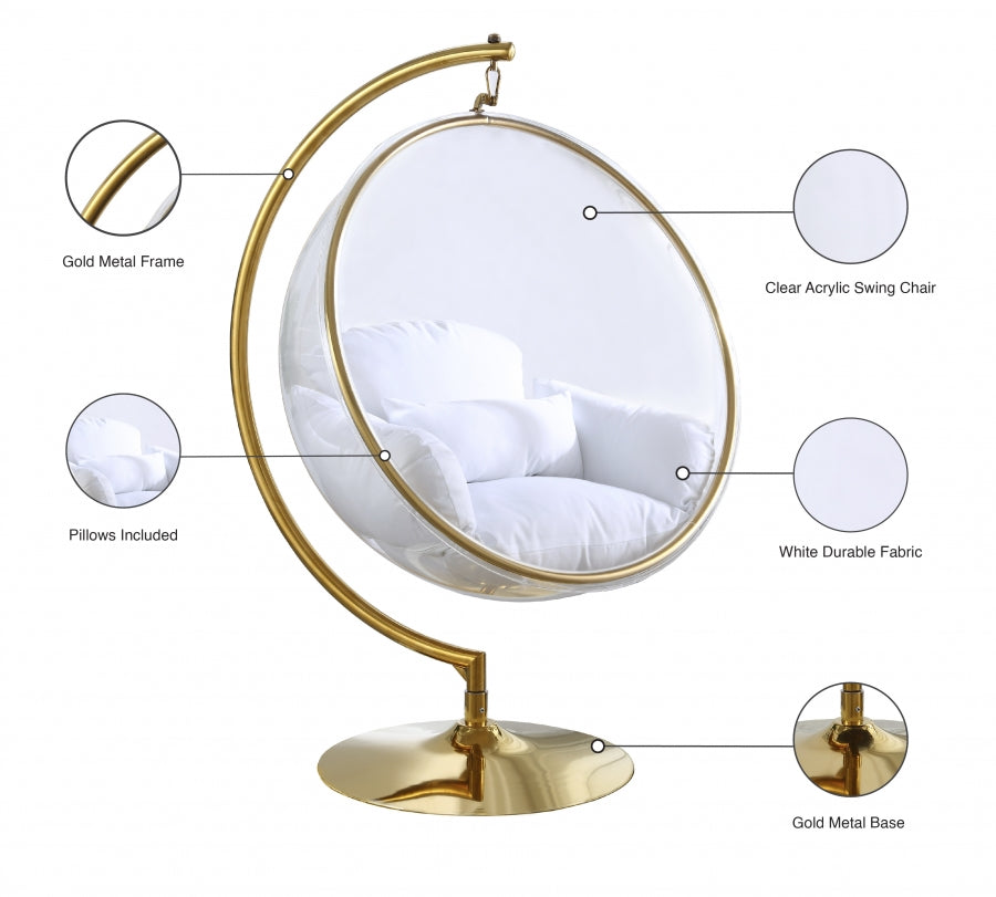 Chaise d'appoint à bulles en acrylique Luna