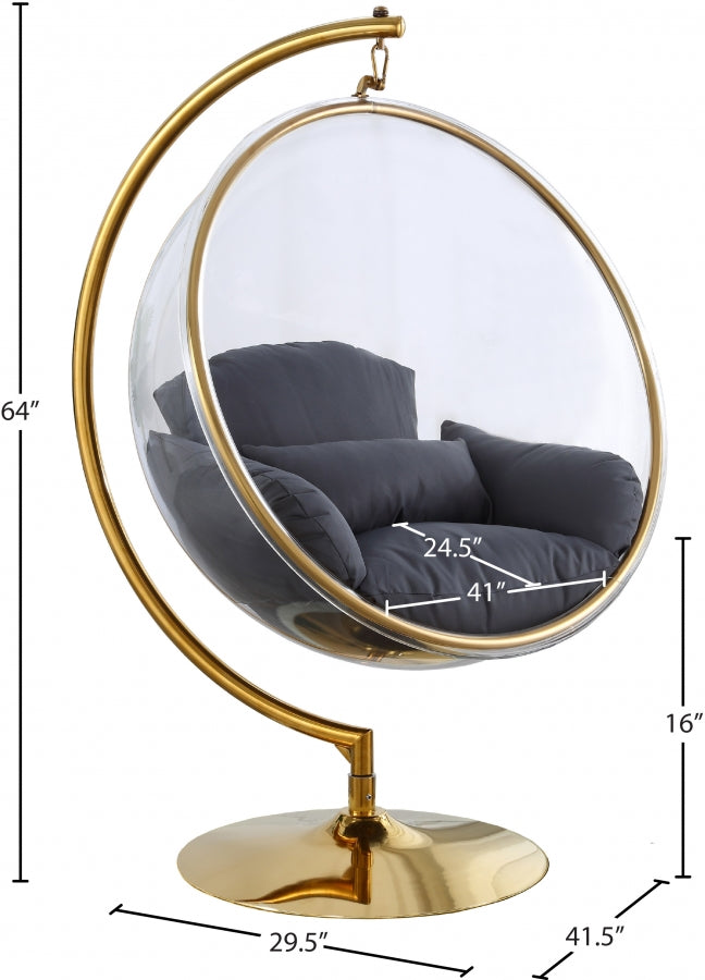 Chaise d'appoint à bulles en acrylique Luna