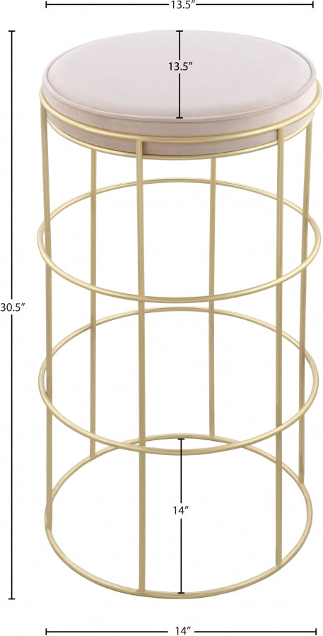 Tabouret de comptoir en velours Rebar