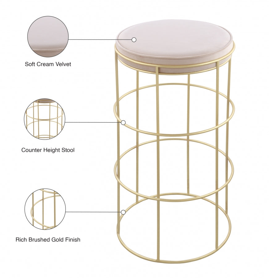 Tabouret de comptoir en velours Rebar