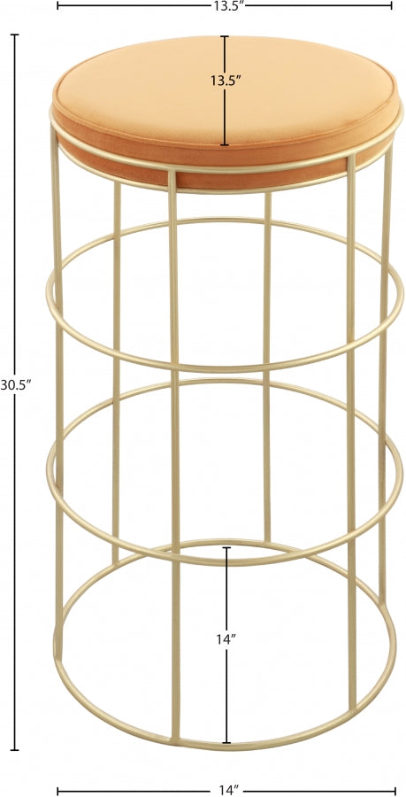 Tabouret de comptoir en velours Rebar