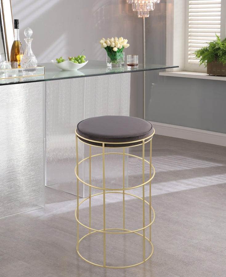 Tabouret de comptoir en velours Rebar
