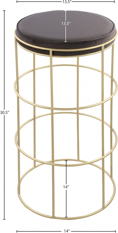 Tabouret de comptoir en velours Rebar