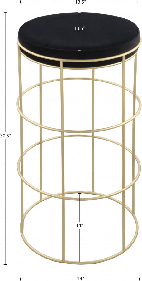 Tabouret de comptoir en velours Rebar