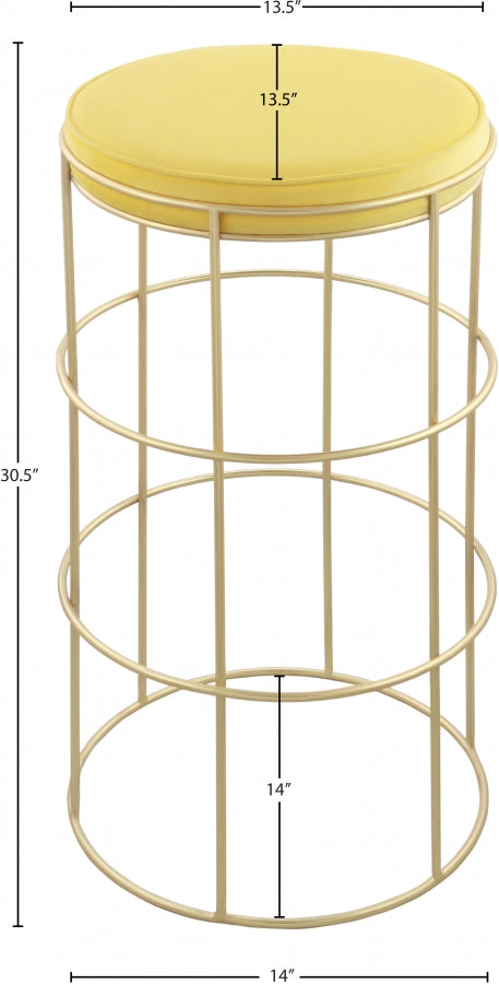 Tabouret de comptoir en velours Rebar