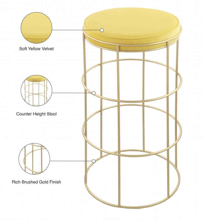 Tabouret de comptoir en velours Rebar