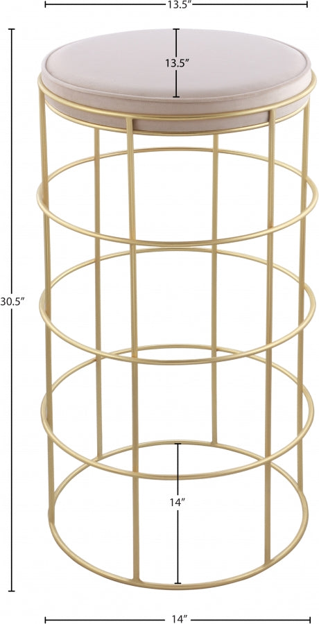 Tabouret de bar en velours Rebar