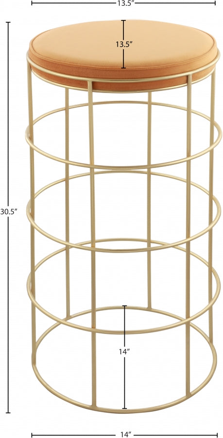 Tabouret de bar en velours Rebar