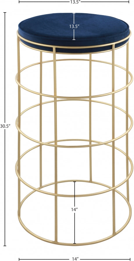 Tabouret de bar en velours Rebar