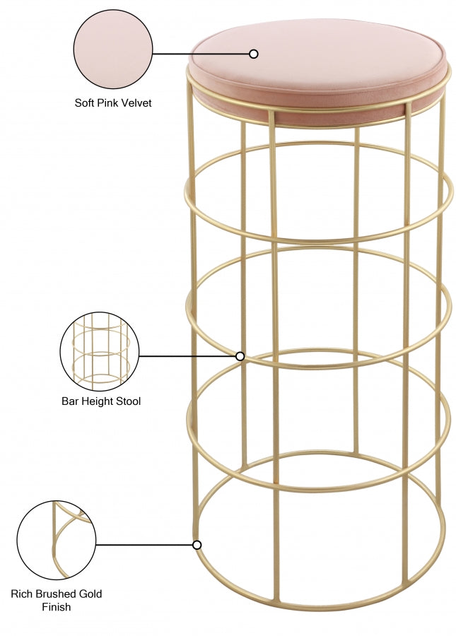 Tabouret de bar en velours Rebar