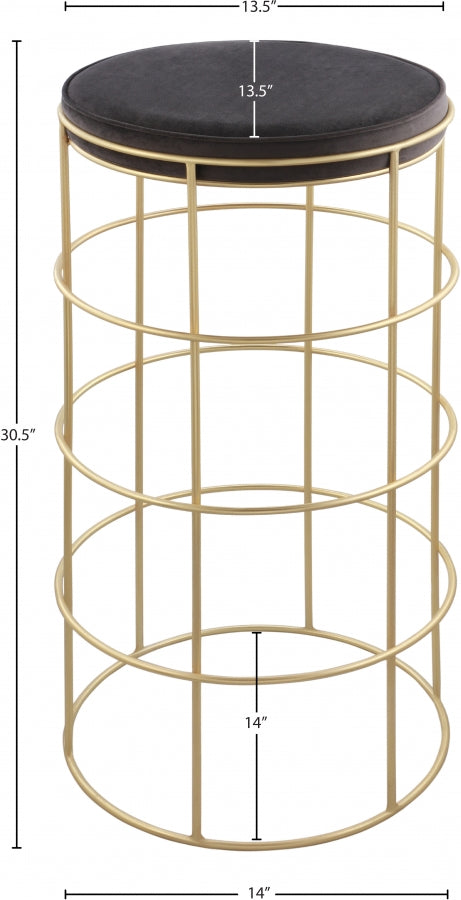 Tabouret de bar en velours Rebar