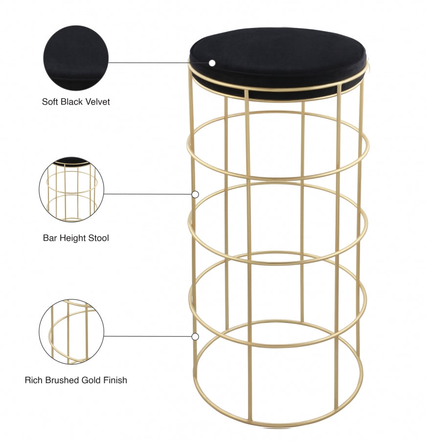 Tabouret de bar en velours Rebar