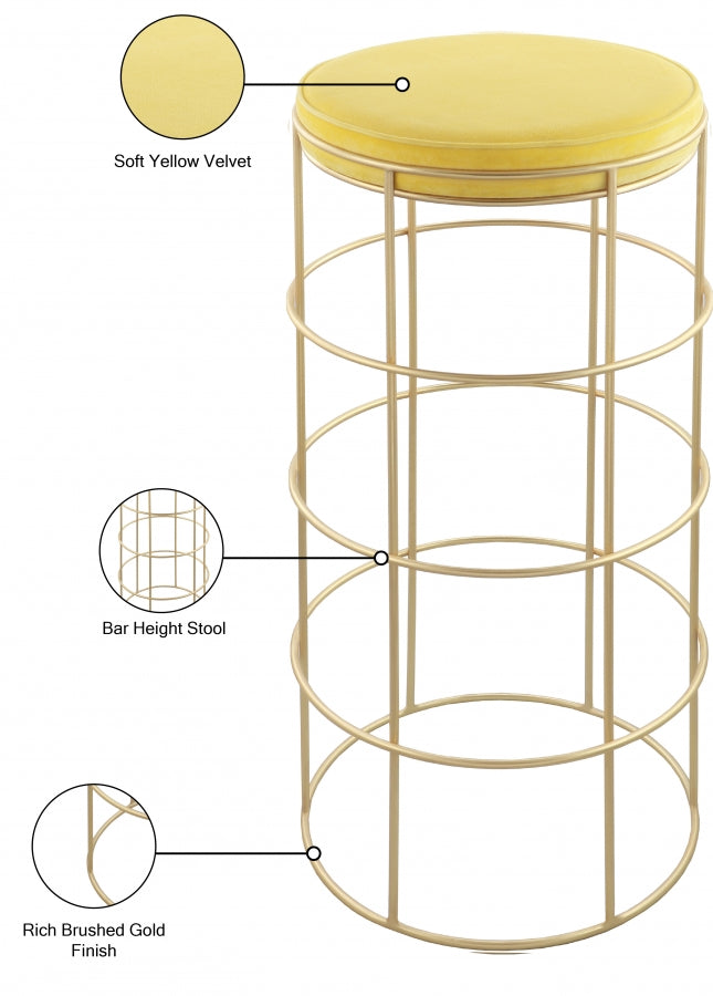 Tabouret de bar en velours Rebar
