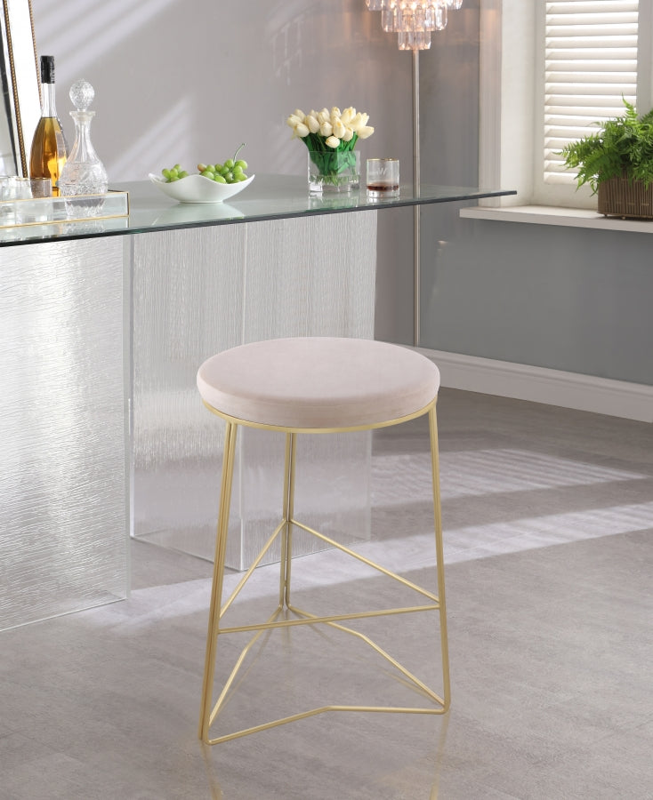 Tabouret de comptoir en velours Tres