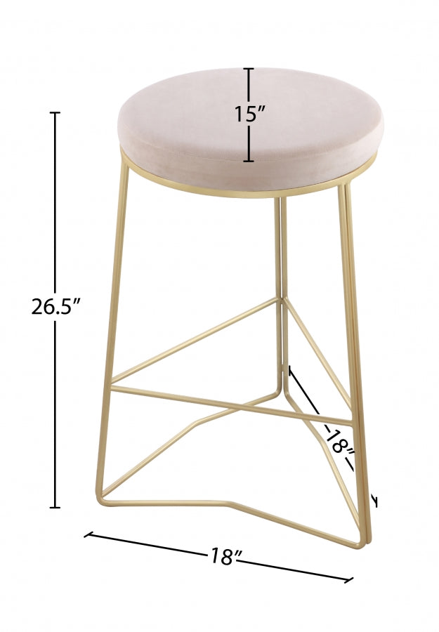 Tabouret de comptoir en velours Tres