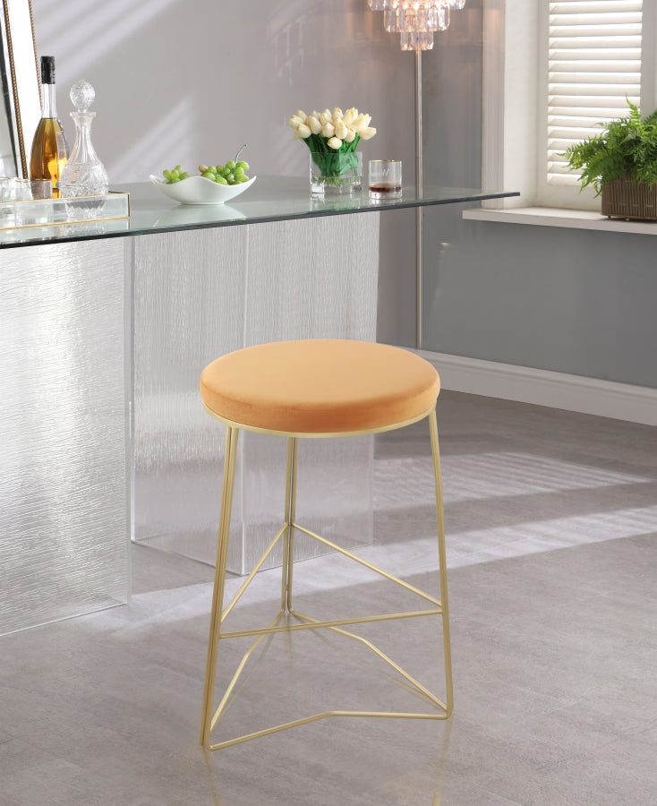 Tabouret de comptoir en velours Tres