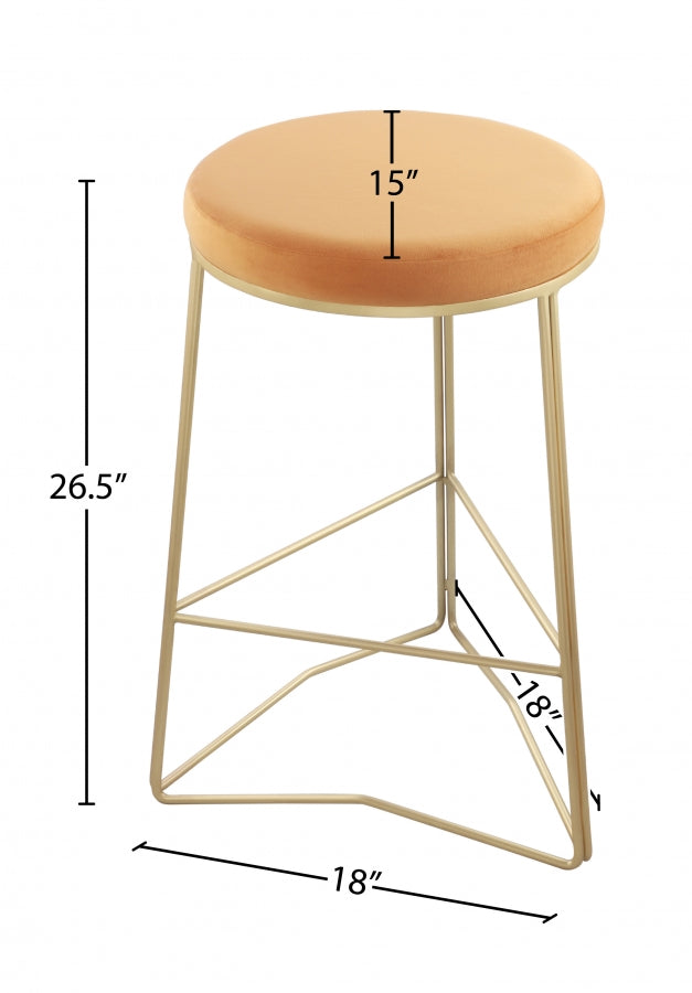 Tabouret de comptoir en velours Tres