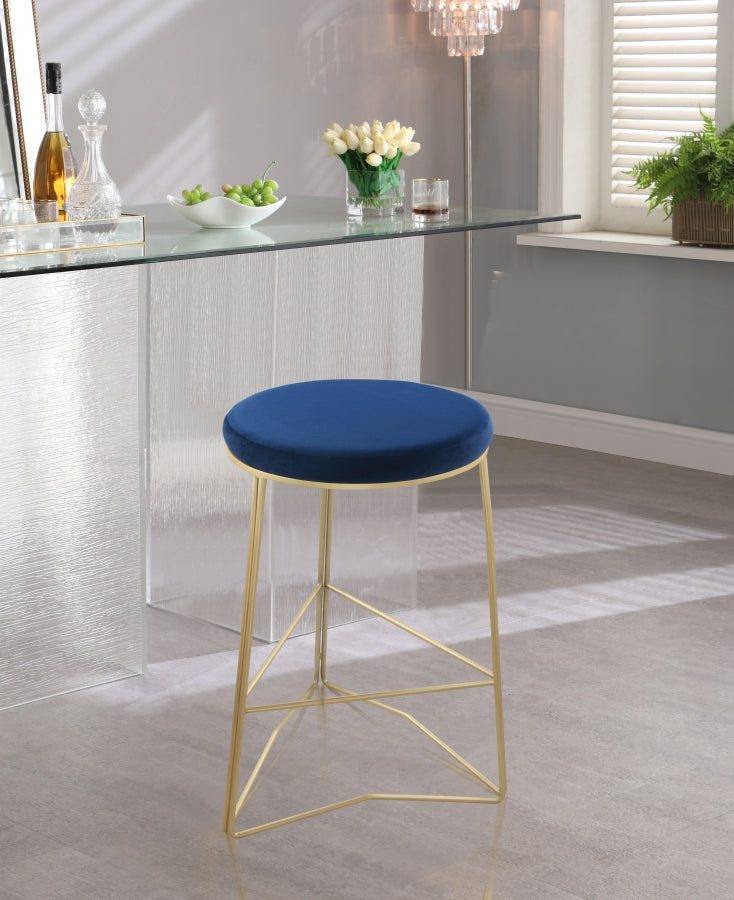 Tabouret de comptoir en velours Tres
