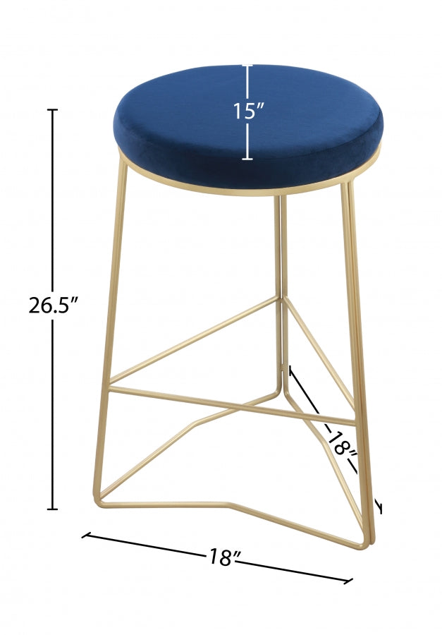 Tabouret de comptoir en velours Tres