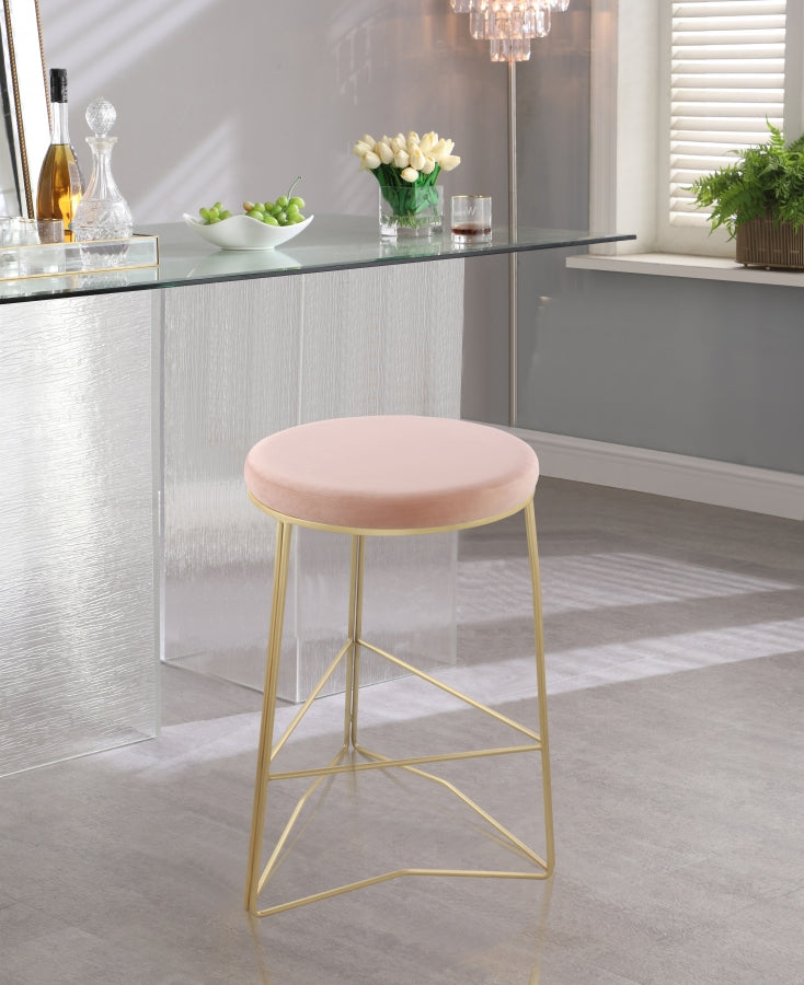Tabouret de comptoir en velours Tres