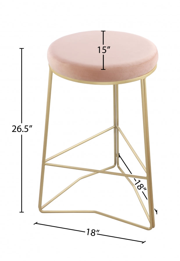Tabouret de comptoir en velours Tres