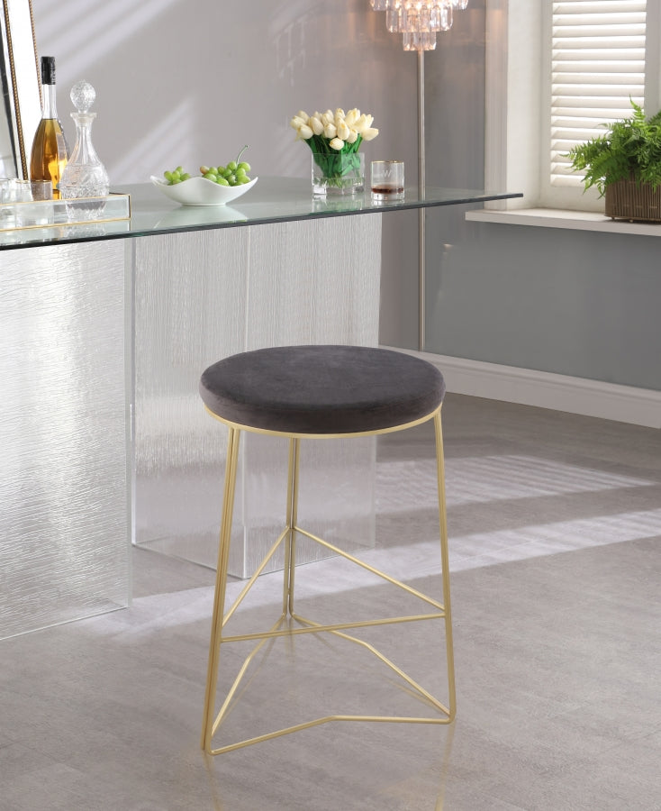 Tabouret de comptoir en velours Tres