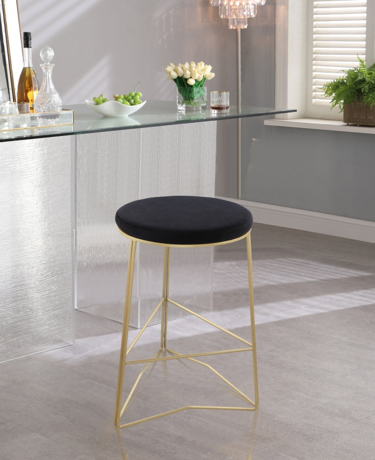 Tabouret de comptoir en velours Tres