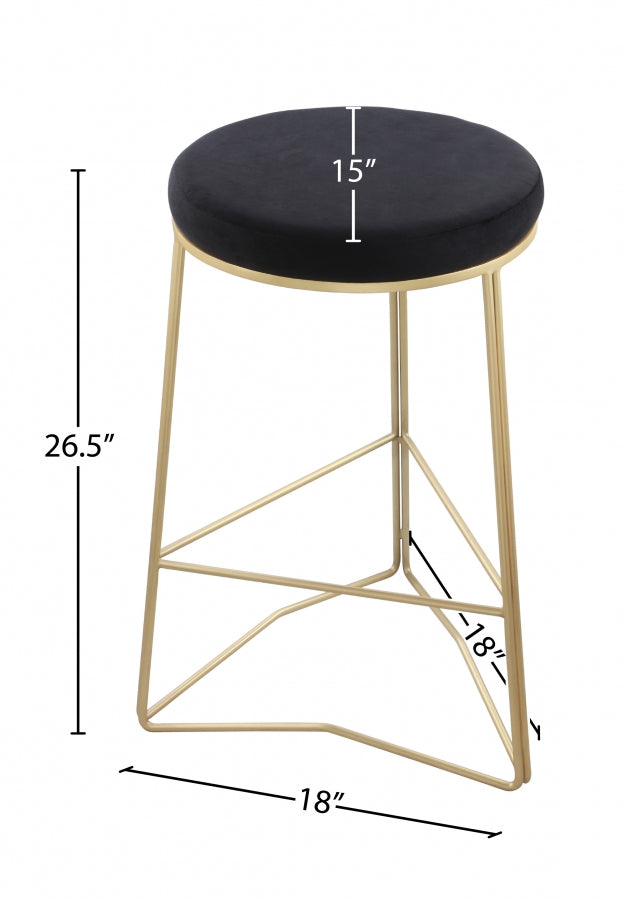 Tabouret de comptoir en velours Tres