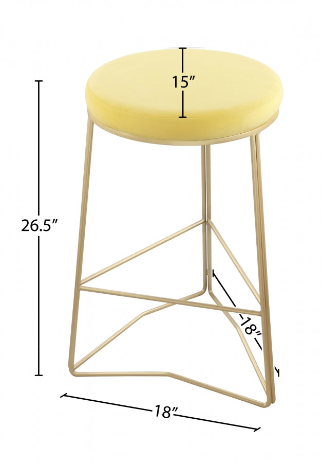 Tabouret de comptoir en velours Tres