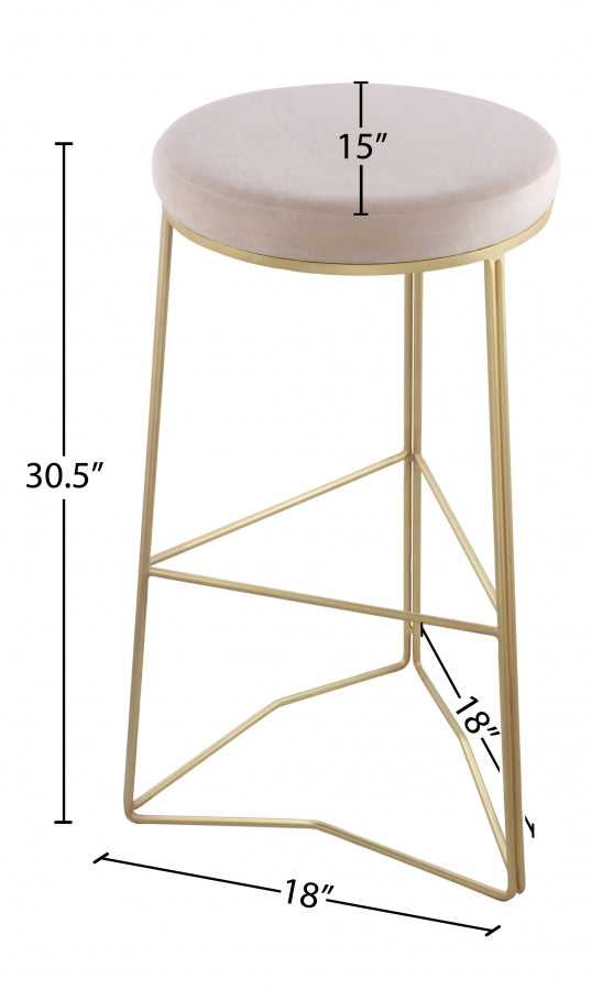 Tabouret de bar en velours Tres