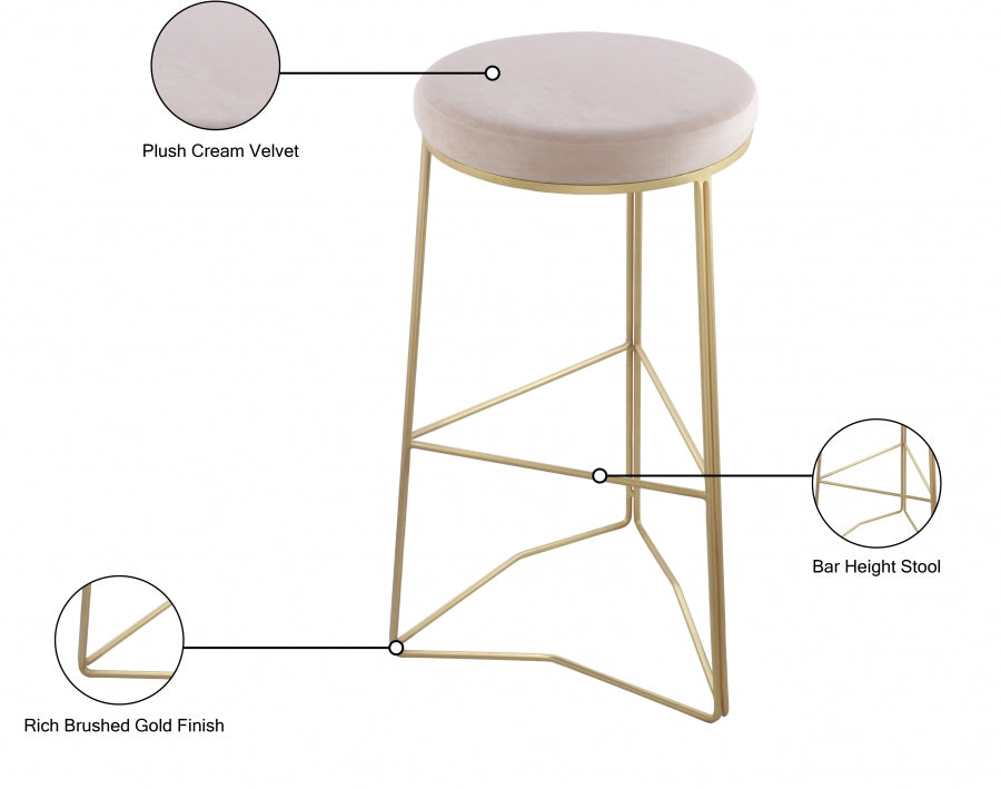 Tabouret de bar en velours Tres
