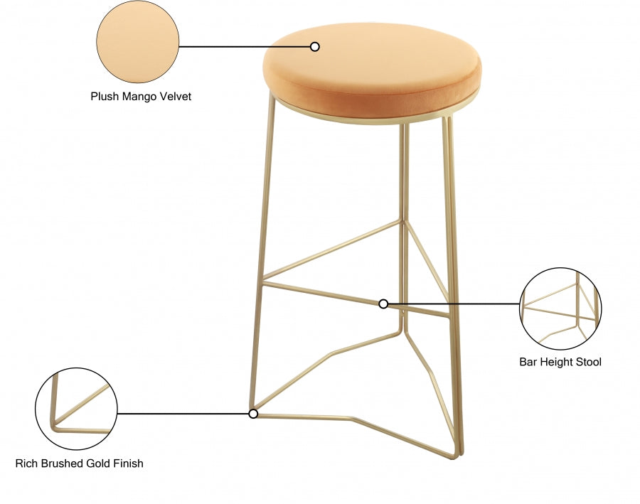 Tabouret de bar en velours Tres