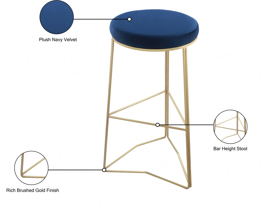 Tabouret de bar en velours Tres
