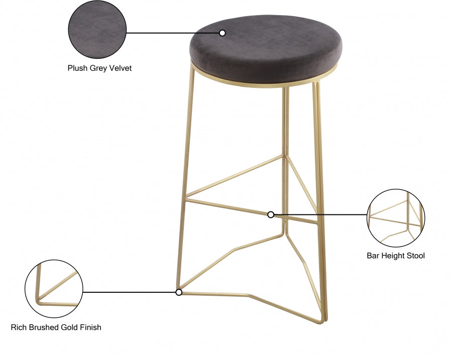 Tabouret de bar en velours Tres