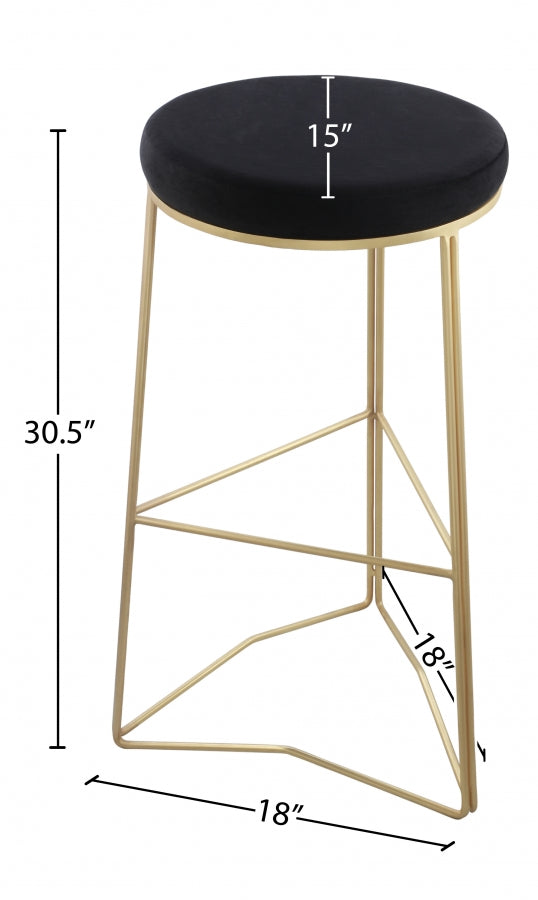 Tabouret de bar en velours Tres