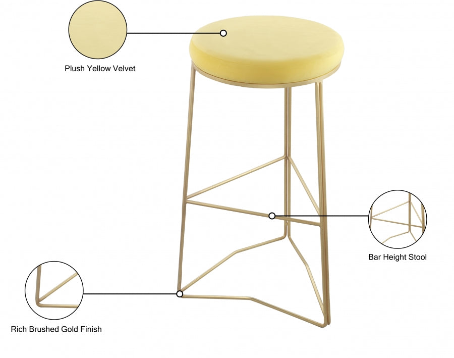 Tabouret de bar en velours Tres