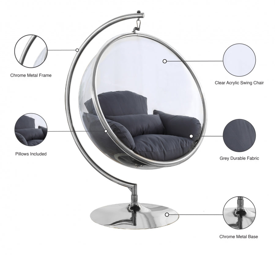 Chaise d'appoint à bulles en acrylique Luna