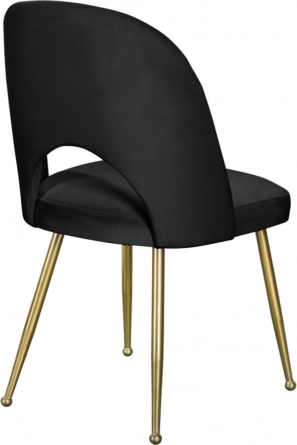 Chaise de salle à manger en velours Logan