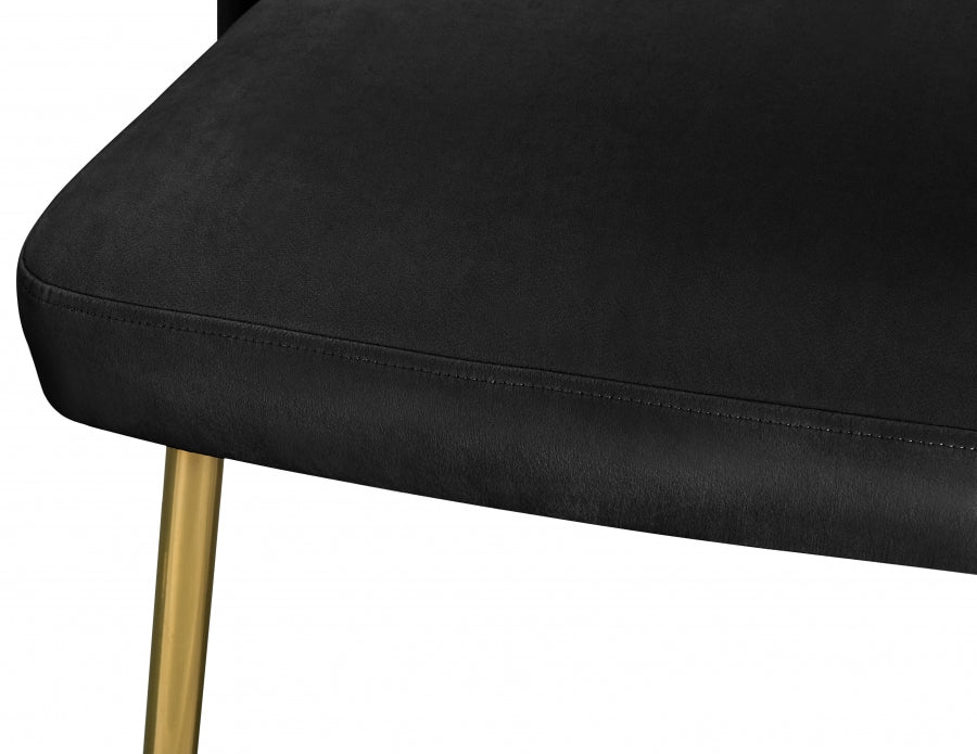 Chaise de salle à manger en velours Logan