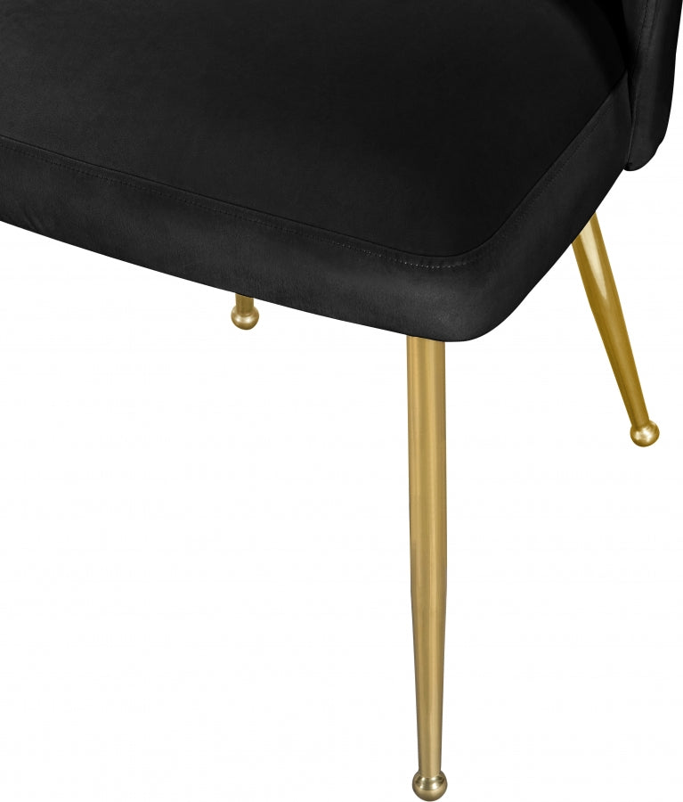 Chaise de salle à manger en velours Logan