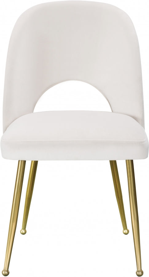 Chaise de salle à manger en velours Logan