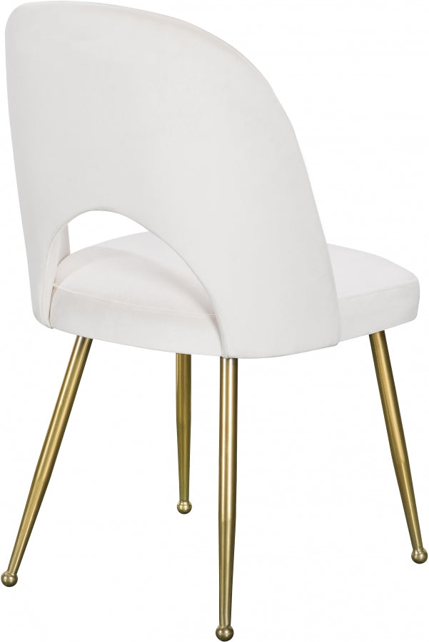 Chaise de salle à manger en velours Logan