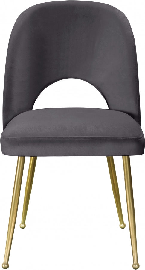 Chaise de salle à manger en velours Logan