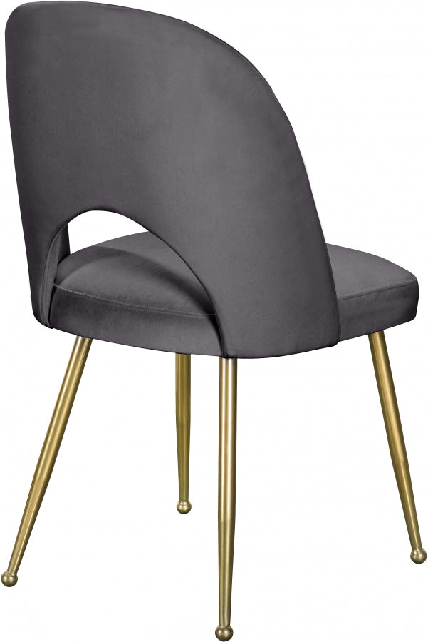Chaise de salle à manger en velours Logan