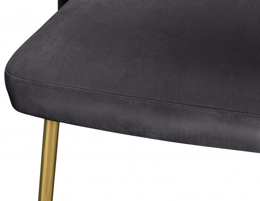 Chaise de salle à manger en velours Logan