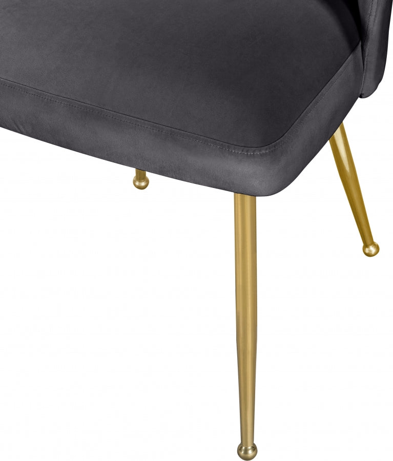 Chaise de salle à manger en velours Logan