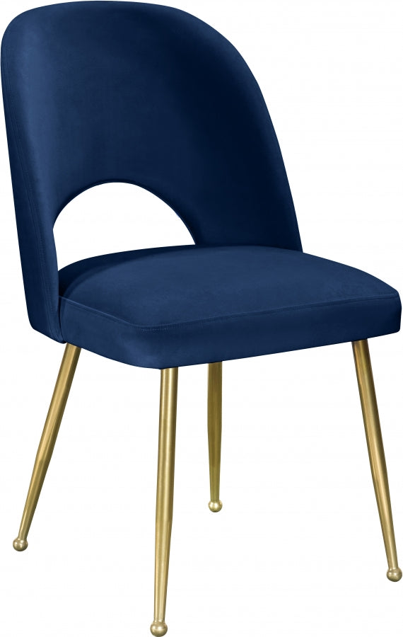 Chaise de salle à manger en velours Logan